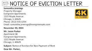 How To Write Notice of Eviction Letter with Sample and Explanation Writing Tutorials
