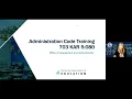 Administration Code Training 2022