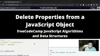 Delete Properties from a JavaScript Object Basic JavaScript freeCodeCamp tutorial