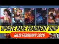 Lagu UPDATE RARE FRAGMENT SHOP RILIS BULAN FEBRUARY 2026 ! UPCOMING SKIN STARLIGHT MOBILE LEGENDS