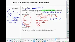 Alg 3 3 Function Notation Lecture