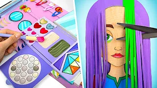 paper doll hair and makeup transformation handmade beauty