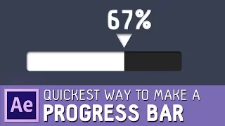 QUICKEST way to make a PROGRESS BAR in After effects tutorial