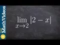 Learn to evaluate the limit of the absolute value function