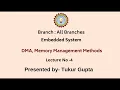 Embedded System DMA Memory Management Methods AKTU Digital Education