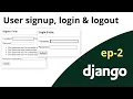 Django Tutorial User Signup Login and Logout in Django