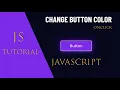 Change Button Color Onclick in Javascript