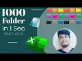 How To Create Multiple Folders at Once Using Command 1000 Folder In Sec Excel Command Prompt