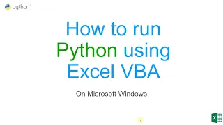 how to run python using Excel VBA