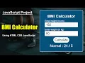 Build a BMI Calculator Using HTML CSS JavaScript Easy Coding Project for Beginners MZCode01