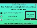 Test Automation Using Selenium and Java Day 2 21st Feb Batch 2025 8 PM IST