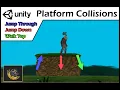 Unity Platform Collisions Jump through 2023 Tutorial