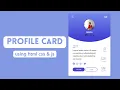 Animated Profile Card Using HTML CSS JavaScript