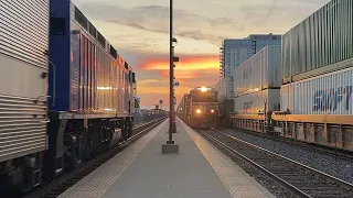 Metra UPW has a meet with an NS intermodal through oak park 23