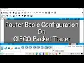 Cisco Packet tracer Router configuration step by step