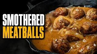 The Best Homemade Meatballs and Onion Gravy