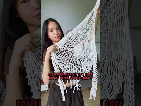 Crochet spider web sweater for Spider-Man Brand New Day 🕸️🕷️❤️ #shorts #crochet | Chenda DIY