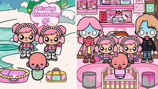 Twin Sisters Found A Baby In The Snow! | *with voice* | Toca Boca World Story | Toca Julia