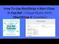 How to use bootstrap 4 alert class in asp net visual studio 2019 4 tutorials 2