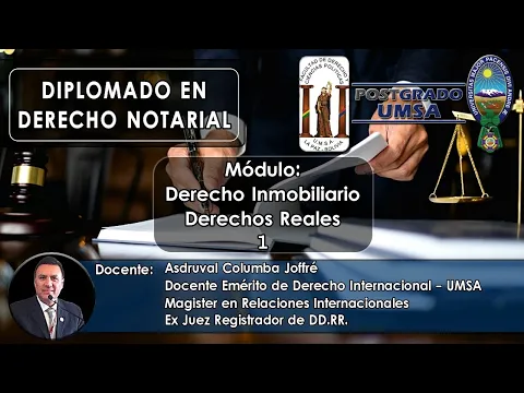 Download MP3 Diplomado en Derecho Notarial: Derecho Inmobiliario Derechos Reales 1
