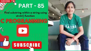 Find substring within a string using strstr function in C Programming