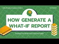 How to Generate a What-If Report Maricopa Community Colleges Tutorial