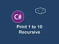 print 1 to 10 recursive in c