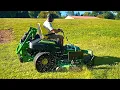 John Deere Z970R Overview and Mowing Grass