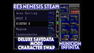 resident evil 3 nemesis steam deluxe save data mod character swap descarga