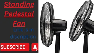 Amazon Basics Oscillating Dual Blade Standing Pedestal Fan with Remote - 16-Inch