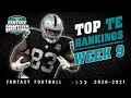 Top 15 TE Rankings Week 9 - 2020 Fantasy Football