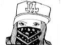 Speed Drawing a Gangsta Babe - how to draw a chola chicano art