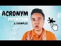 Acronym Definition Examples