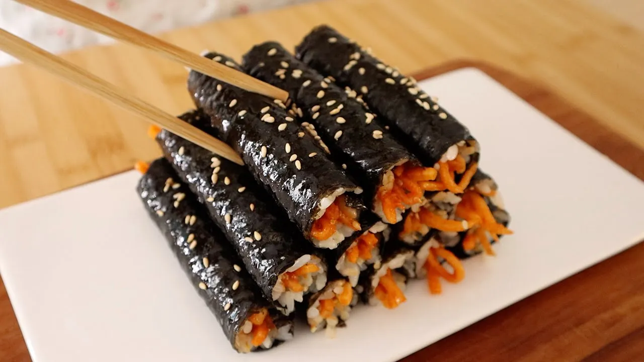 진미채 꼬마김밥