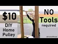 How to 10 DIY Home Workout Pulley NO TOOLS required Lat Pull-down machine Pull Day Back Day