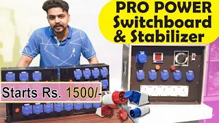 switch board and stablizer heavy duty industrial plugs designed for dj u0026 sound rentals