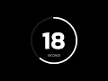 45 Second Countdown Timer with Animated Circle - 4K Black Screen