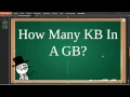 How Many Kb In A Gb