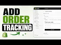 How To Add Order Tracking Page On Shopify FREE EASY