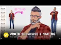 Making an older bearded male 3D VTuber in VRoid Studio Speedsculpt Commission