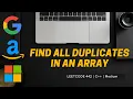 Find All Duplicates in an Array C Leetcode 442 Medium