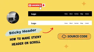 How to create sticky header Sticky header using HTML CSS and JavaScript With Source Code