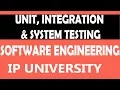 Unit Integration and System Testing Software Testing Software Engineering CSE Unit 4