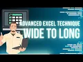 Unpivot Data in Excel Using Only Formulas No Power Query Needed