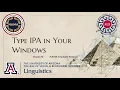 Using Custom Keyboards IPA on Windows