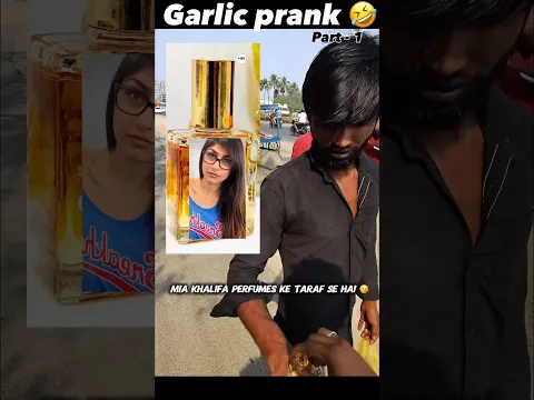 Mia Khalifa garlic oil perfume prank 😂😂🙈🙈