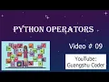 Python Operators Python code with example Python Complete Course 9