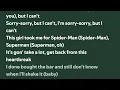 Download Lagu PARTYNEXTDOOR \u0026 DRAKE - SPIDER-MAN SUPERMAN (Lyrics)