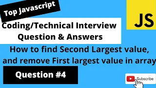 How To find second Largest value in array Javascript Coding Interview Question