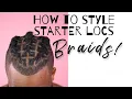 How to style short starter locs Ep 4 braids